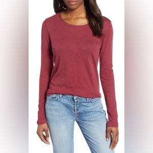 Caslon Long sleeve Crew neck T shirt size Medium